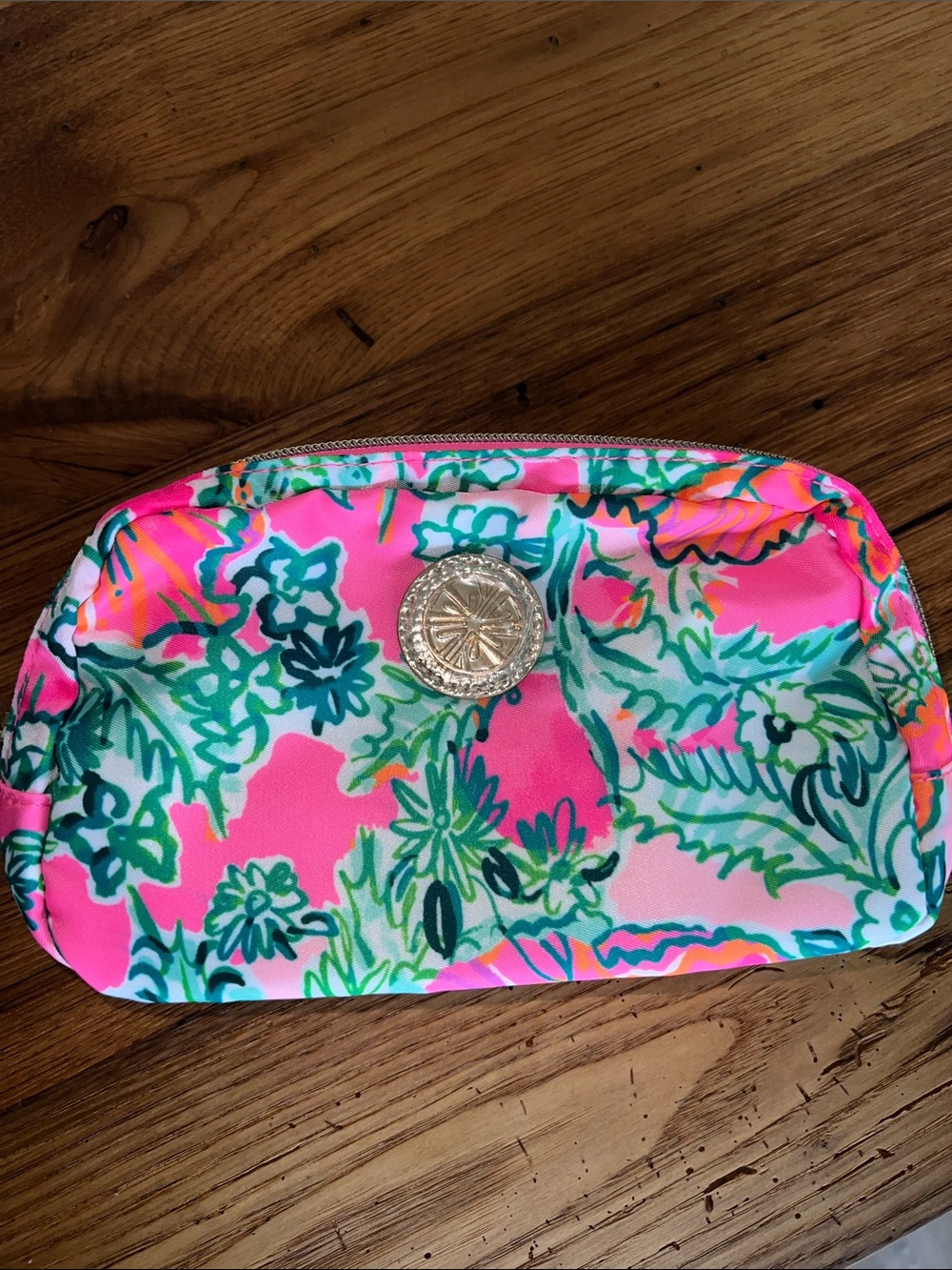 Lilly Pulitzer Pink Floral Belted crossbody pouch bag or fanny pack adjustable